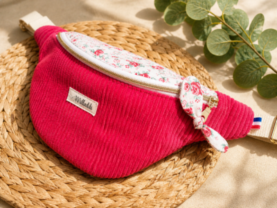 Sac Banane Bi matière Roses Rouges
