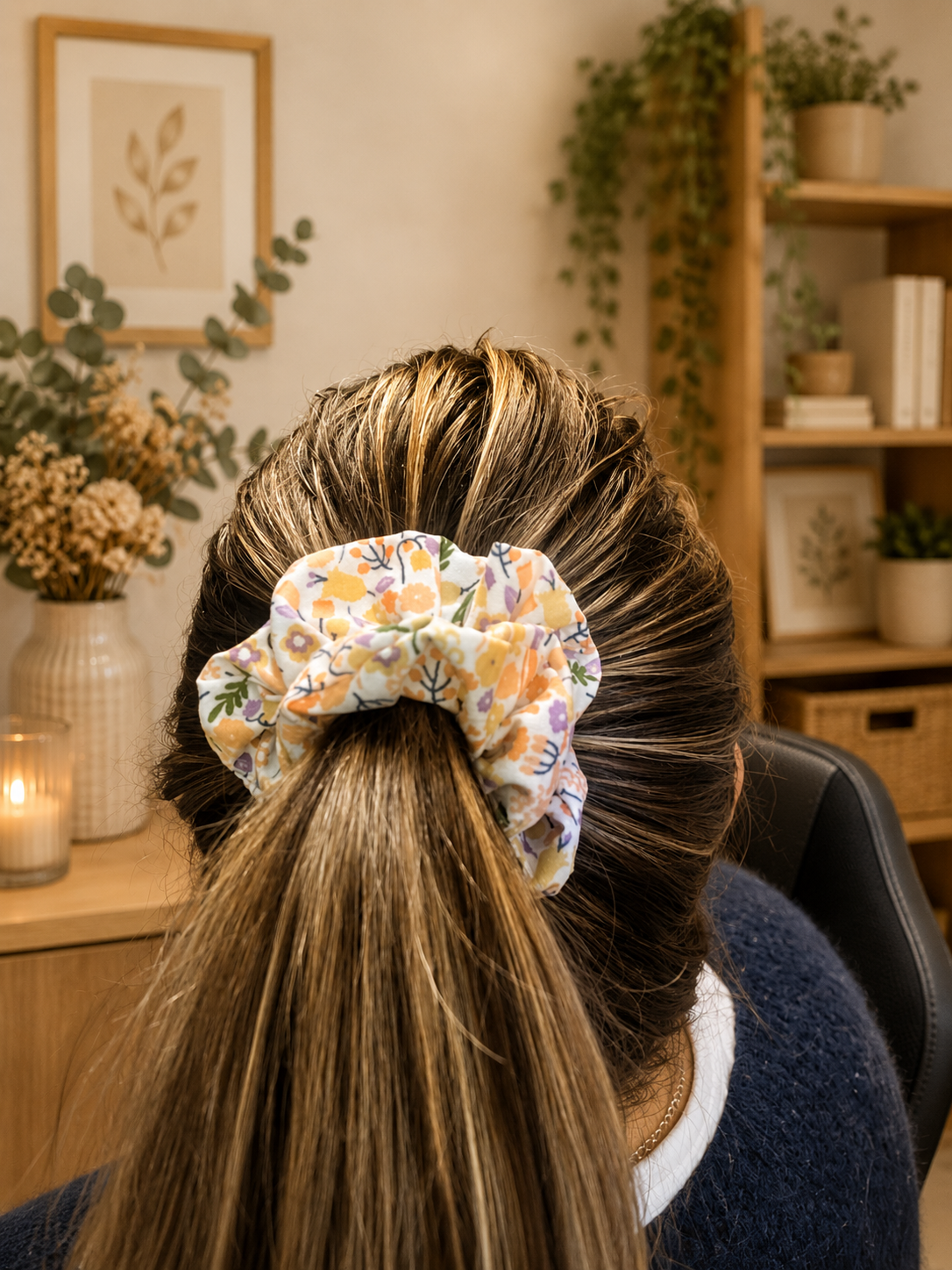 Chouchou Moyen Petites Fleurs