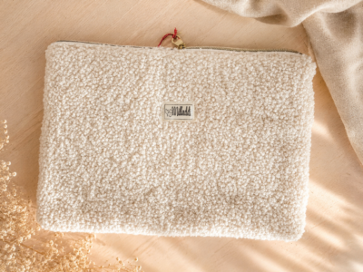Housse de Tablette Bouclette Écru