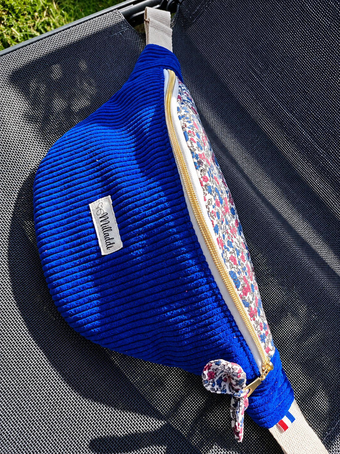 Sac Banane Bi Matière Bleu Roy Flower 1 Sac Banane Bi Matière Bleu Roy Flower