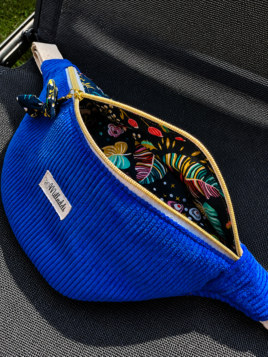 Sac Banane Bi Matière Bleu Indigo 2 Sac Banane Bi Matière Bleu Indigo – Image 2